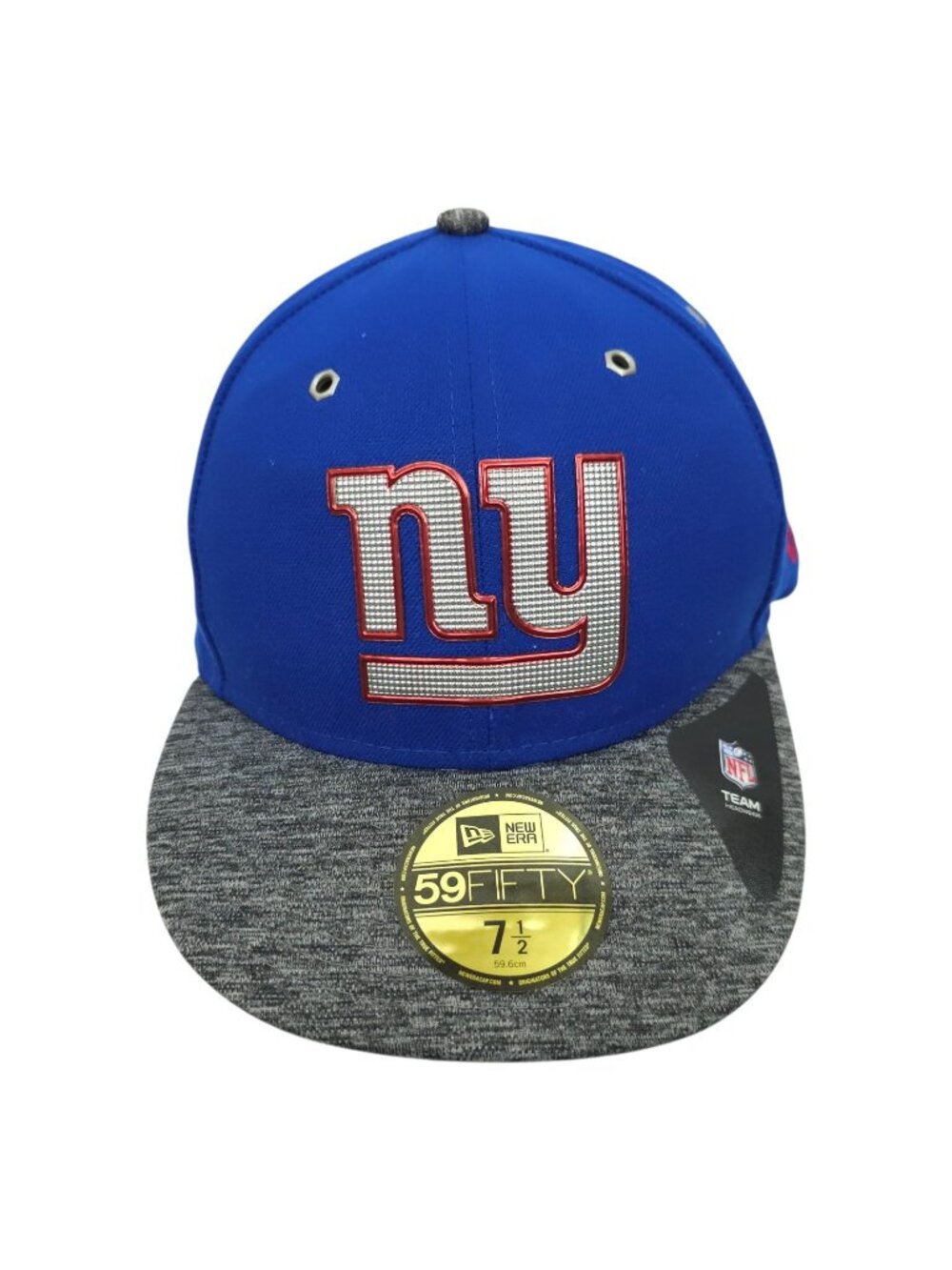 New Era 59FIFTY NY Giants Hat Fitted 7 1/2 Graphic Blue Gray Heathered NFL Cap